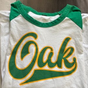Oaklandish ¾ length baseball tee (Oakland Athletics)